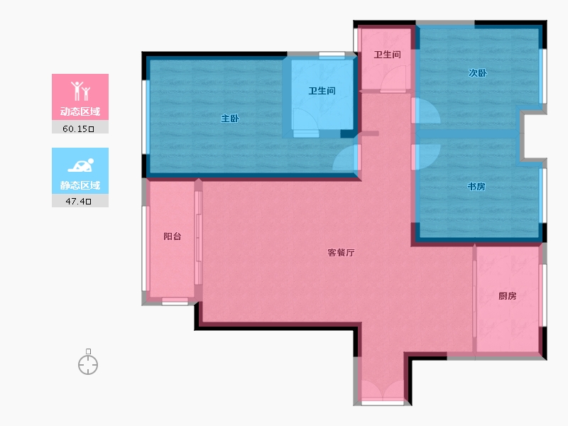 陕西省-安康市-新兴天著-96.00-户型库-动静分区