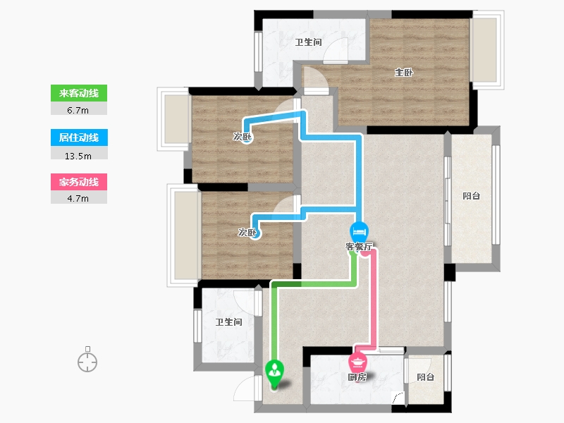 四川省-攀枝花市-攀东雅居-100.00-户型库-动静线