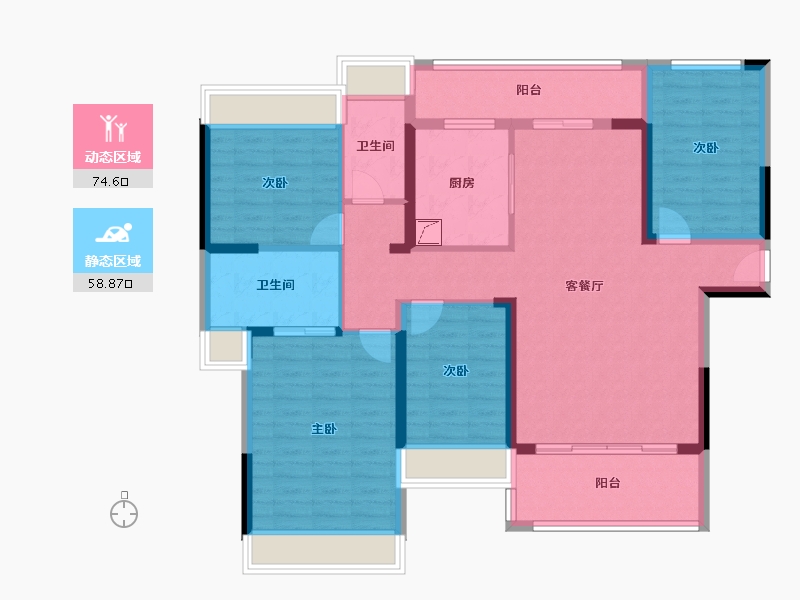 湖南省-衡阳市-合兴新城-137.00-户型库-动静分区