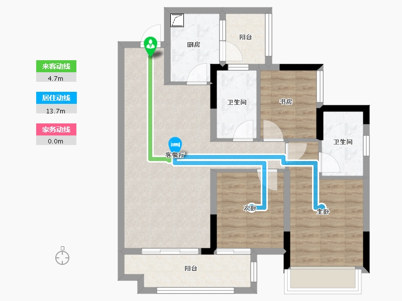 广西壮族自治区-柳州市-揽山庭-80.50-户型库-动静线