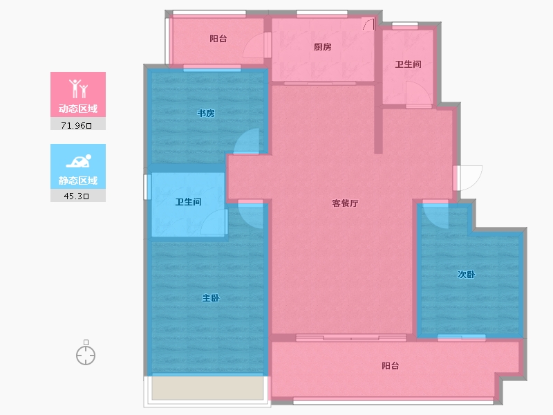 山东省-淄博市-源泰.锦园-105.00-户型库-动静分区