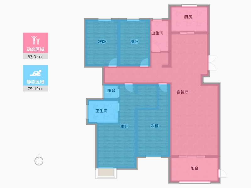 安徽省-合肥市-宝能城-141.61-户型库-动静分区