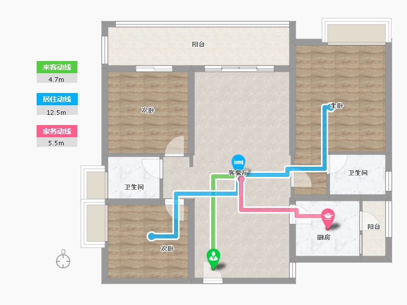 广东省-广州市-中交蓝色海湾-101.98-户型库-动静线