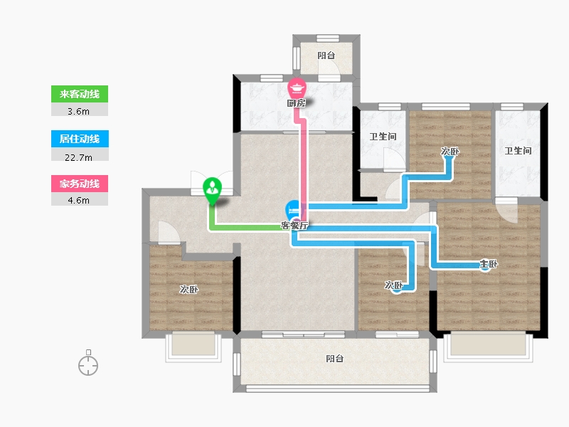 四川省-成都市-旭辉江山和鸣-113.13-户型库-动静线