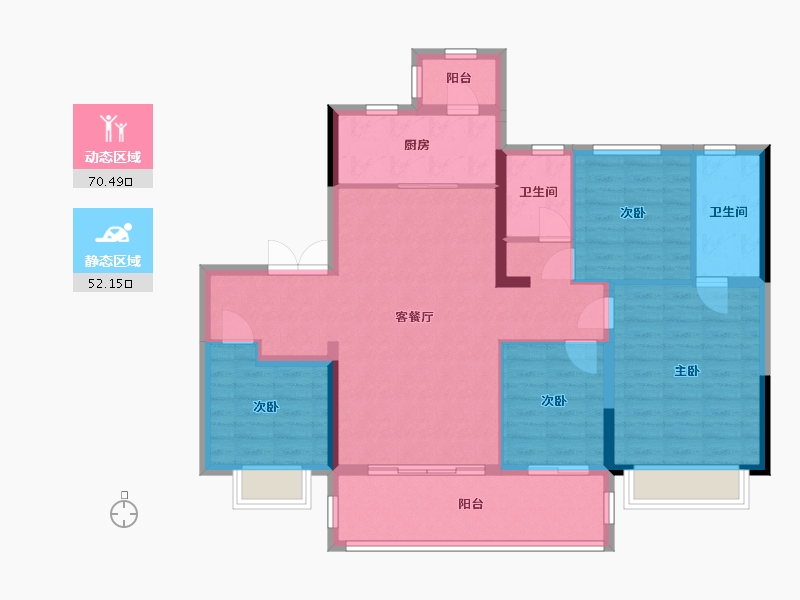 四川省-成都市-旭辉江山和鸣-113.13-户型库-动静分区