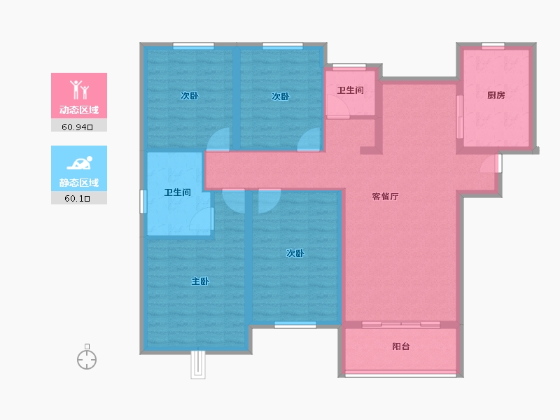 安徽省-合肥市-宝能城-108.54-户型库-动静分区