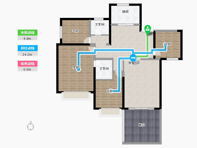 甘肃省-兰州市-城乡居壹号苑-143.70-户型库-动静线