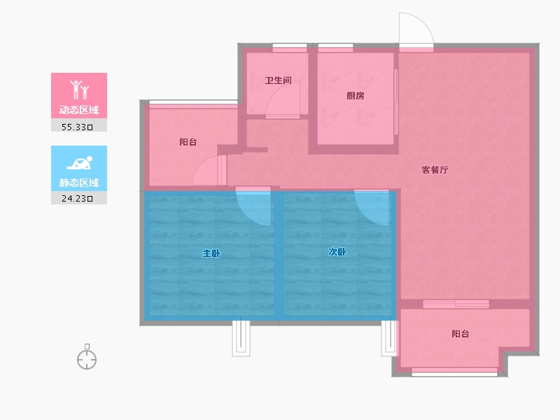 安徽省-合肥市-宝能城-70.41-户型库-动静分区