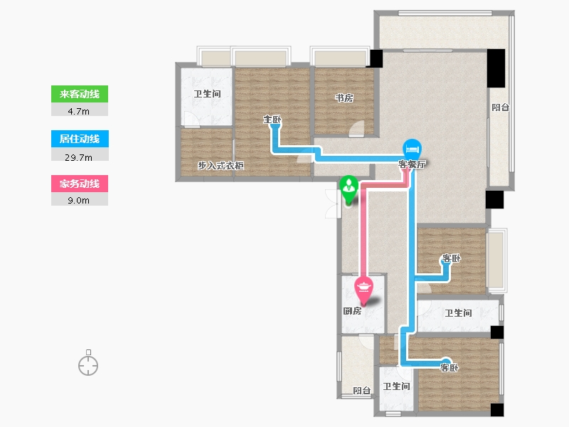 广东省-广州市-中交蓝色海湾-186.39-户型库-动静线