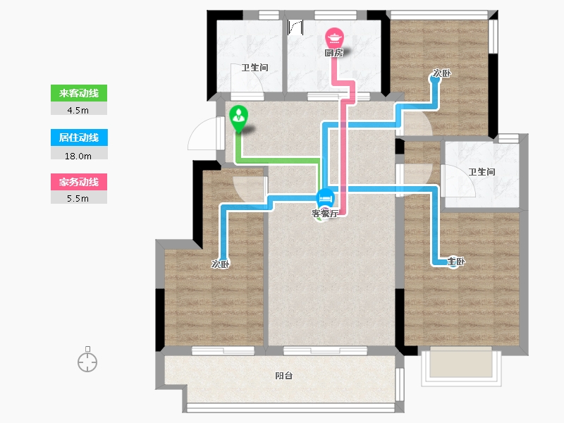 安徽省-合肥市-悦湖新著-80.00-户型库-动静线