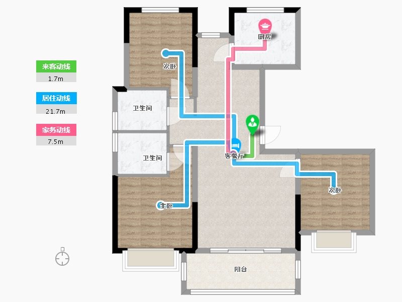 江西省-南昌市-恒茂城市之光-102.00-户型库-动静线