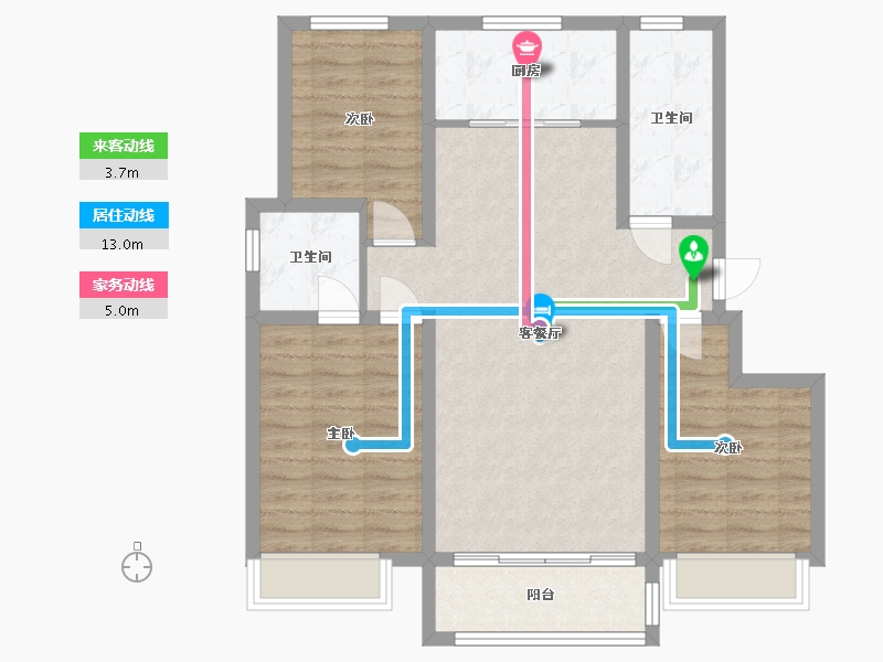 山东省-德州市-壹品原筑-93.00-户型库-动静线