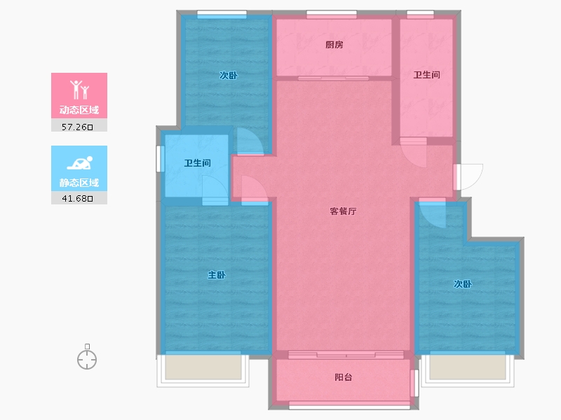 山东省-德州市-壹品原筑-93.00-户型库-动静分区