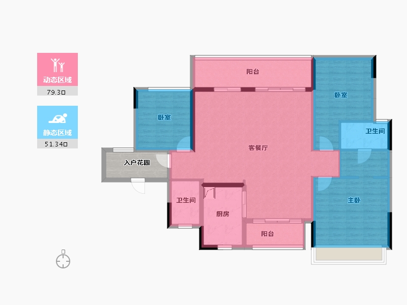 广东省-江门市-保利云上西棠-123.16-户型库-动静分区