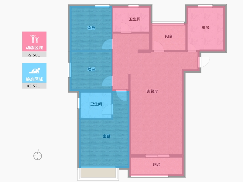 安徽省-合肥市-宝能城-100.75-户型库-动静分区