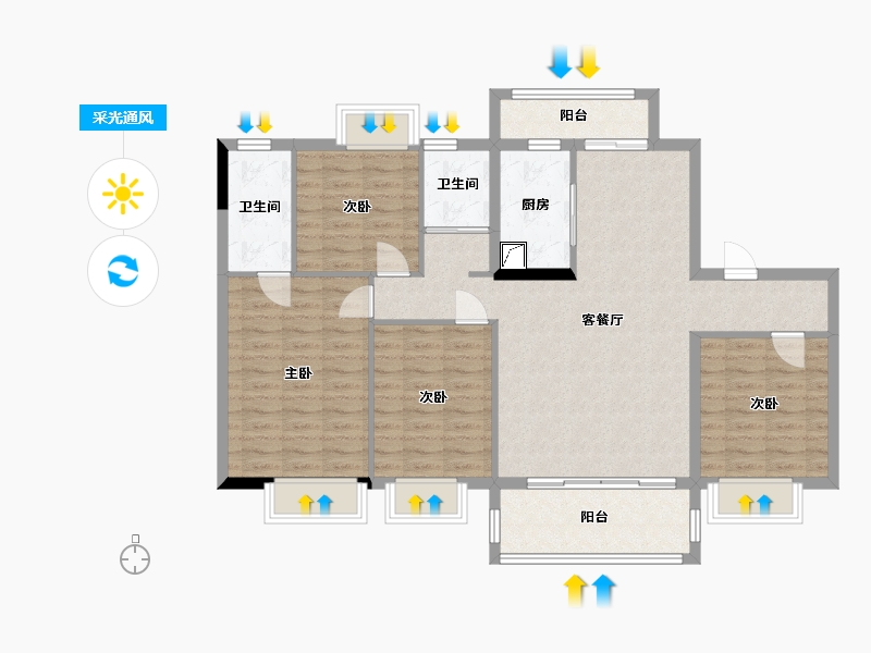 江西省-赣州市-上犹碧桂园-140.00-户型库-采光通风