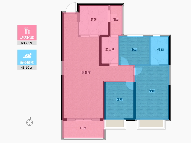 甘肃省-兰州市-恒大未来城-101.11-户型库-动静分区