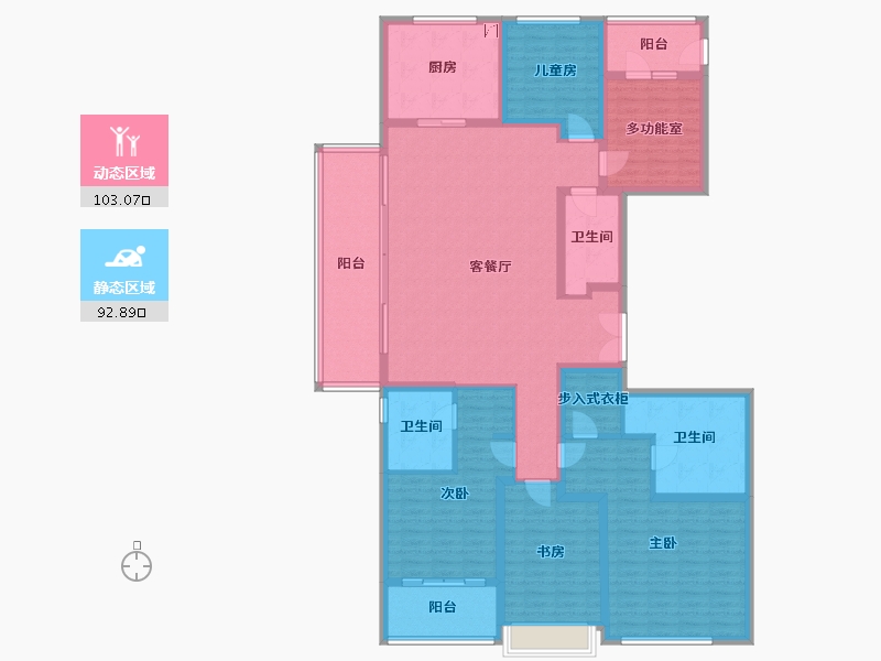 浙江省-杭州市-3456-180.00-户型库-动静分区