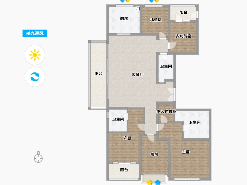 浙江省-杭州市-3456-180.00-户型库-采光通风