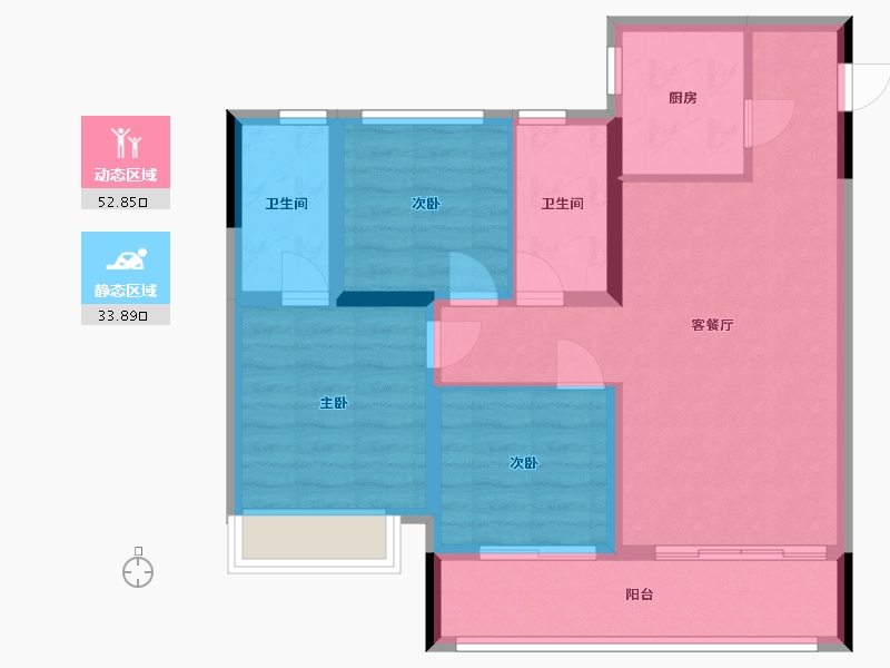 四川省-南充市-御景华庭-97.31-户型库-动静分区