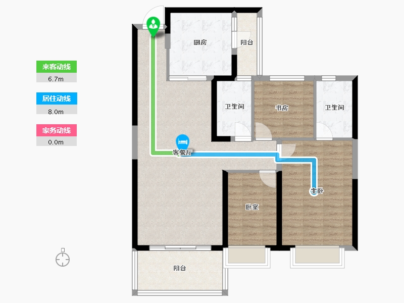 甘肃省-兰州市-恒大未来城-100.32-户型库-动静线