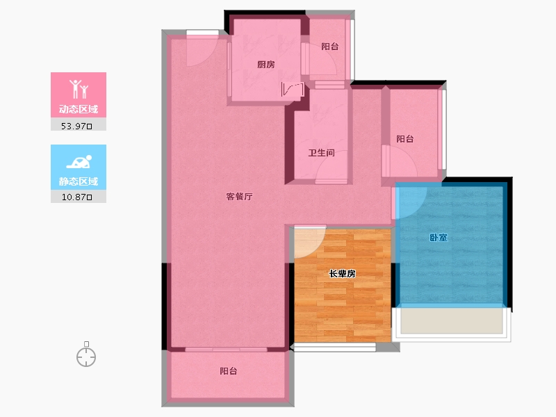 广东省-佛山市-顺德自在城-65.60-户型库-动静分区