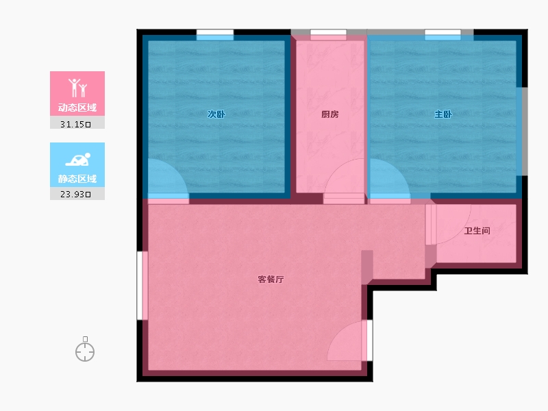 北京-北京市-佳悦丽庭·住宅-48.81-户型库-动静分区