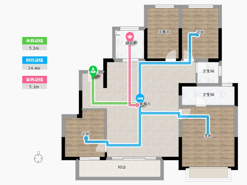 广西壮族自治区-南宁市-建发央玺-115.77-户型库-动静线