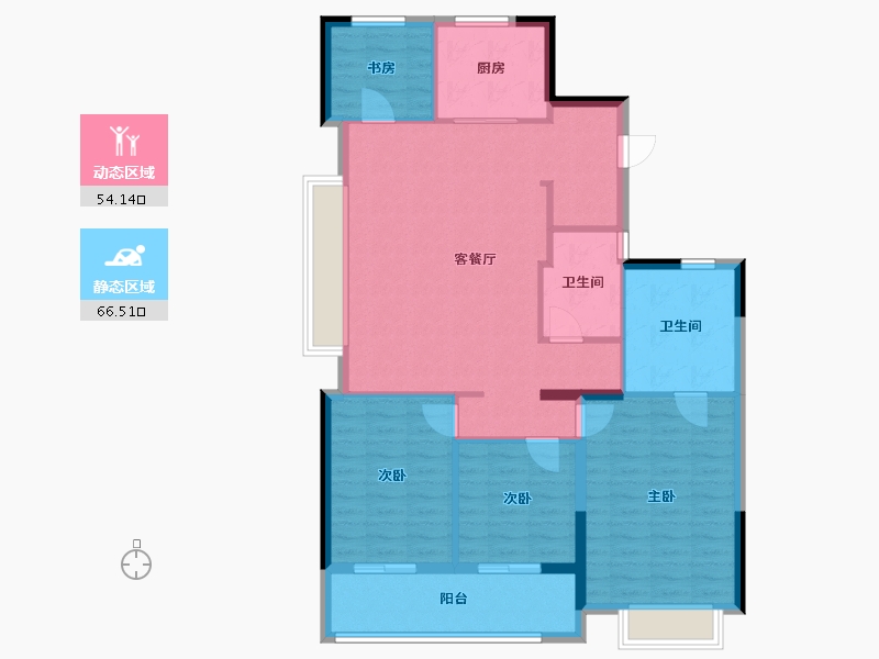 浙江省-宁波市-绿城春语文澜-109.78-户型库-动静分区