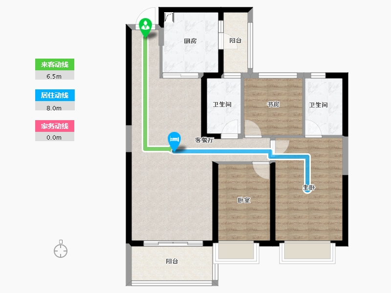 甘肃省-兰州市-恒大未来城-92.88-户型库-动静线