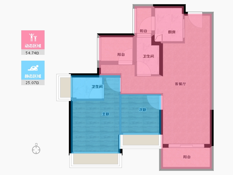 广东省-佛山市-顺德自在城-70.40-户型库-动静分区