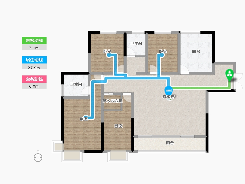 甘肃省-兰州市-兰州新区佛慈雅居-131.31-户型库-动静线