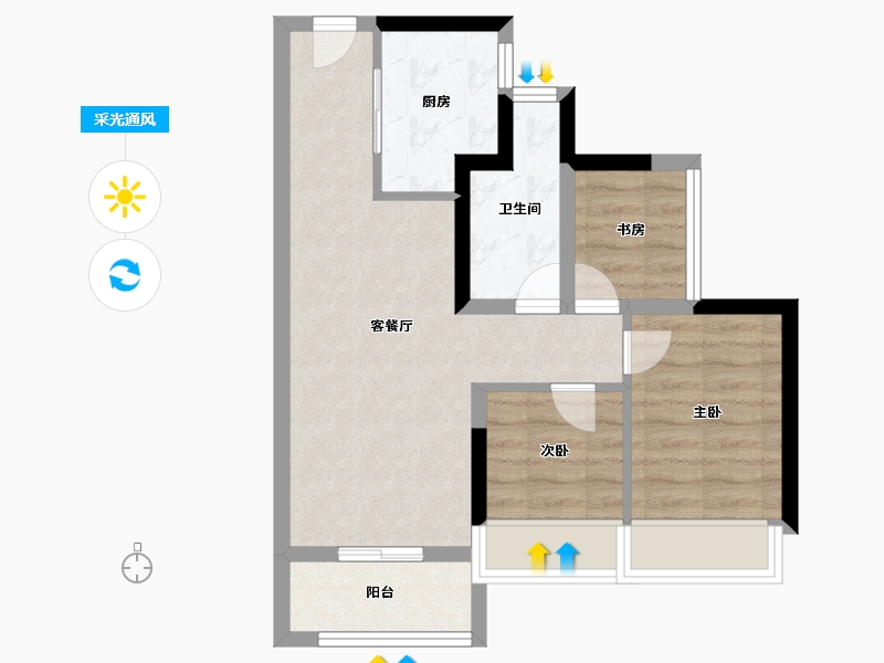 广东省-广州市-中建星光城-55.20-户型库-采光通风