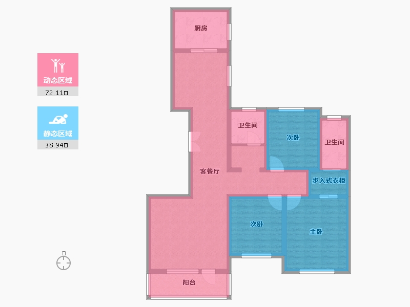 新疆维吾尔自治区-乌鲁木齐市-西湖锦园-109.00-户型库-动静分区