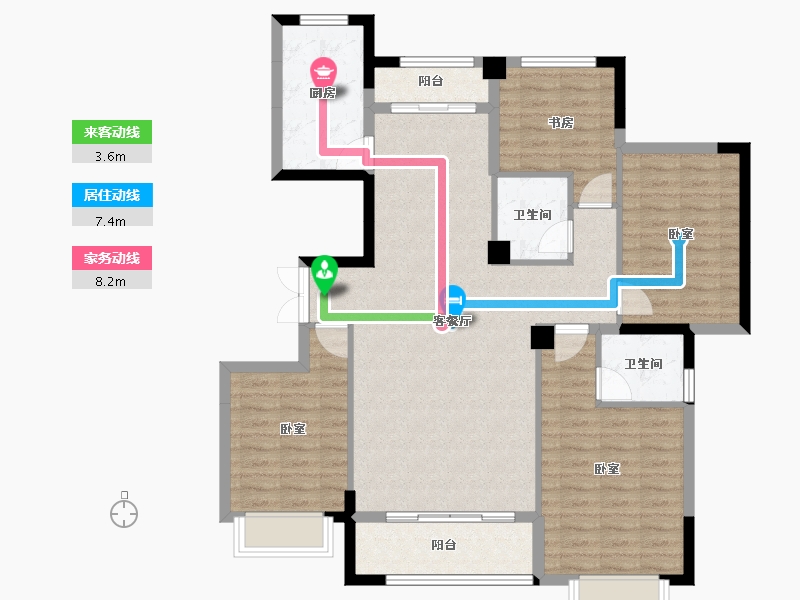 甘肃省-兰州市-兰州大名城-110.42-户型库-动静线