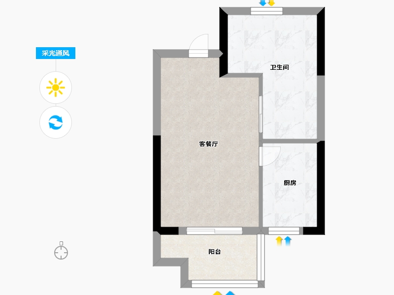 安徽省-合肥市-绿地柏仕公馆-34.00-户型库-采光通风