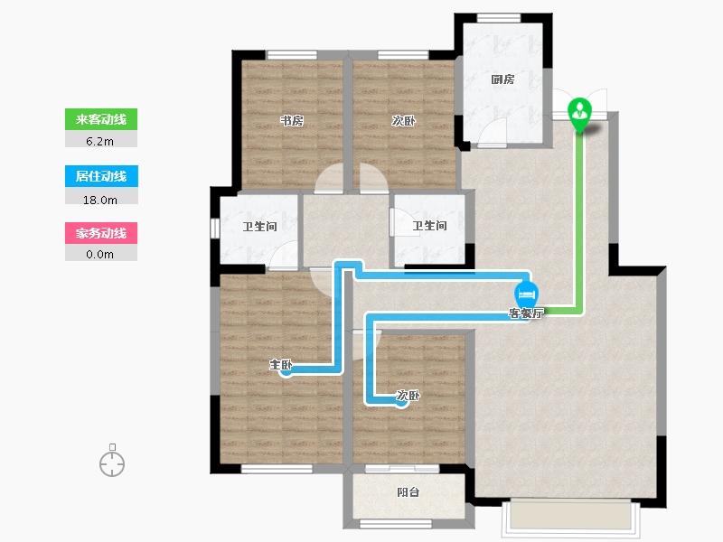 甘肃省-兰州市-兴隆和畅苑-121.97-户型库-动静线