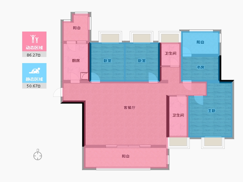 四川省-成都市-北大资源紫境东来-128.00-户型库-动静分区