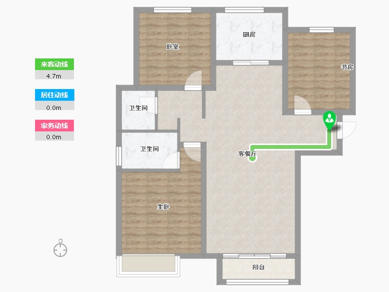 甘肃省-兰州市-兰州新区市政家园-95.36-户型库-动静线