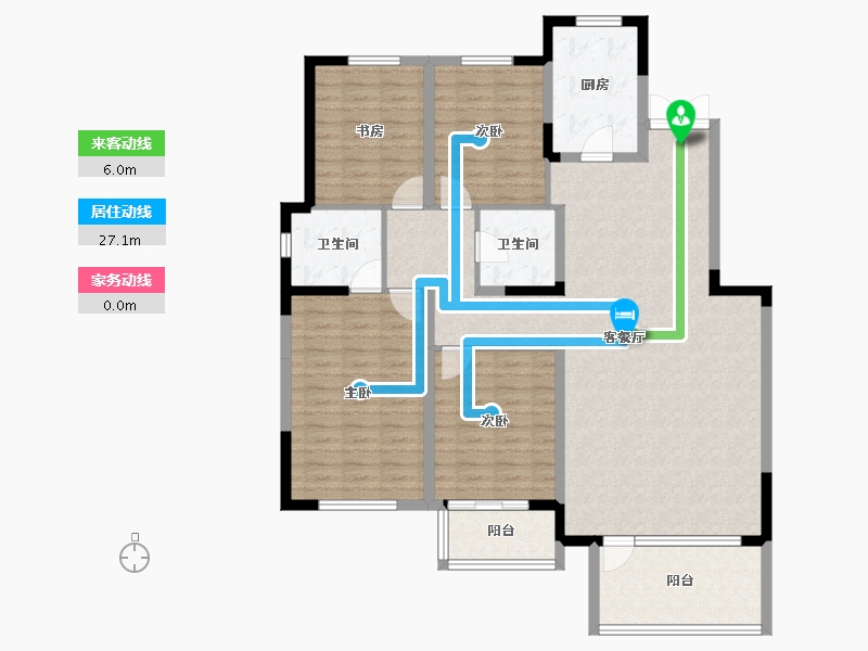 甘肃省-兰州市-兴隆和畅苑-129.76-户型库-动静线