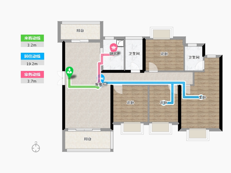 湖南省-长沙市-和苑天辰-141.00-户型库-动静线