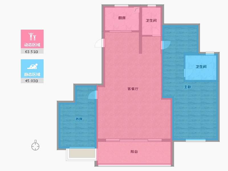 安徽省-合肥市-皖投万科天下艺境-98.00-户型库-动静分区