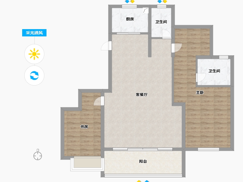 安徽省-合肥市-皖投万科天下艺境-98.00-户型库-采光通风