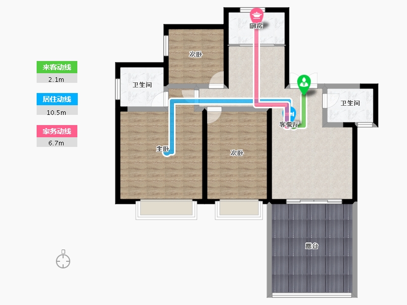 甘肃省-兰州市-城乡居壹号苑-115.36-户型库-动静线