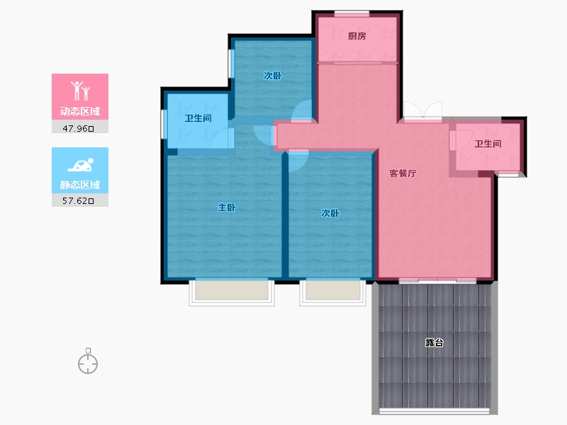 甘肃省-兰州市-城乡居壹号苑-115.36-户型库-动静分区