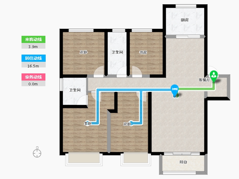 甘肃省-兰州市-兰州融创城-111.45-户型库-动静线