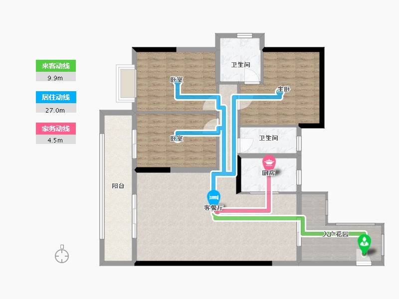 湖南省-郴州市-德润龙庭-108.00-户型库-动静线