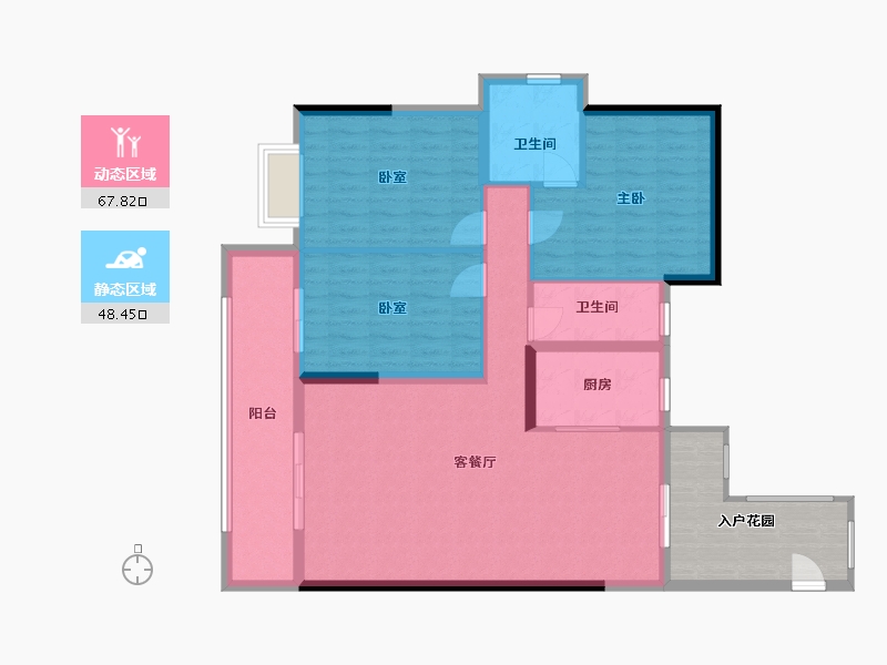 湖南省-郴州市-德润龙庭-108.00-户型库-动静分区