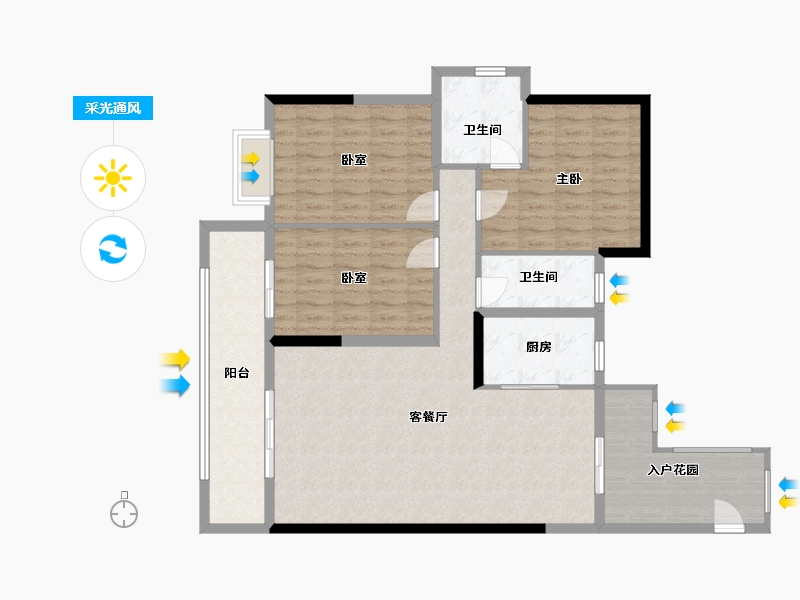 湖南省-郴州市-德润龙庭-108.00-户型库-采光通风