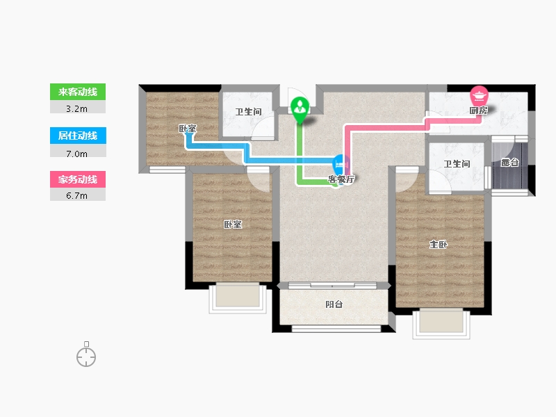 甘肃省-兰州市-兰州新区佛慈雅居-77.86-户型库-动静线